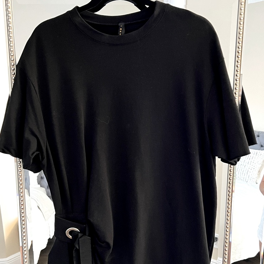 Dress in black with metal side loop